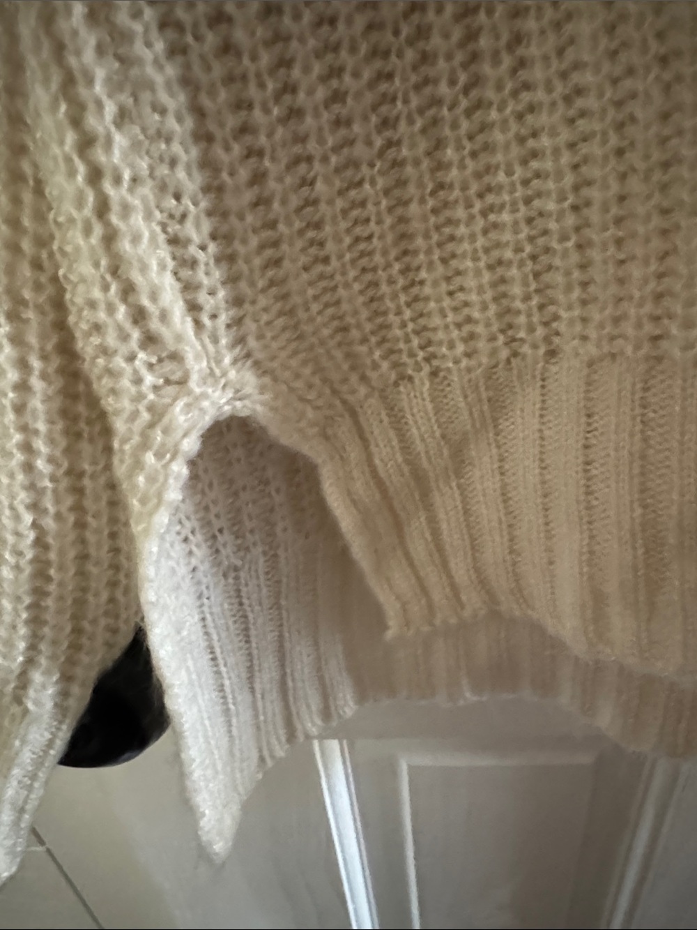 True Craft Soft Cream Ribbed Crewneck Pullover - Picture 4 of 8